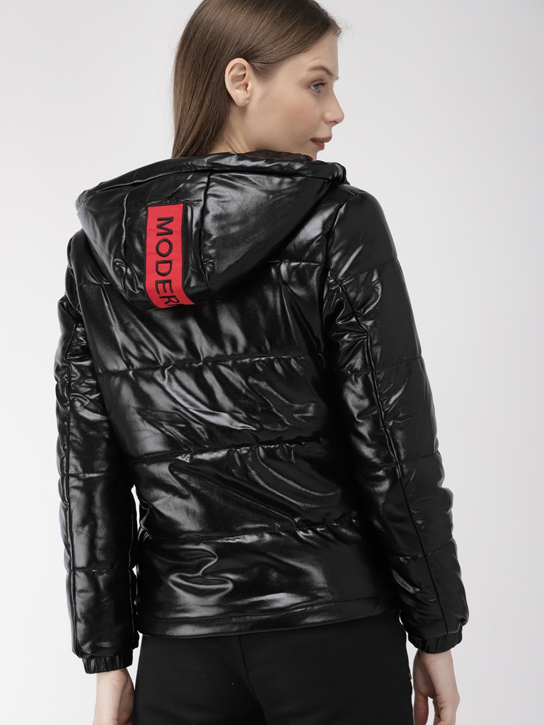 

Harvard Women Black Solid Puffer Jacket