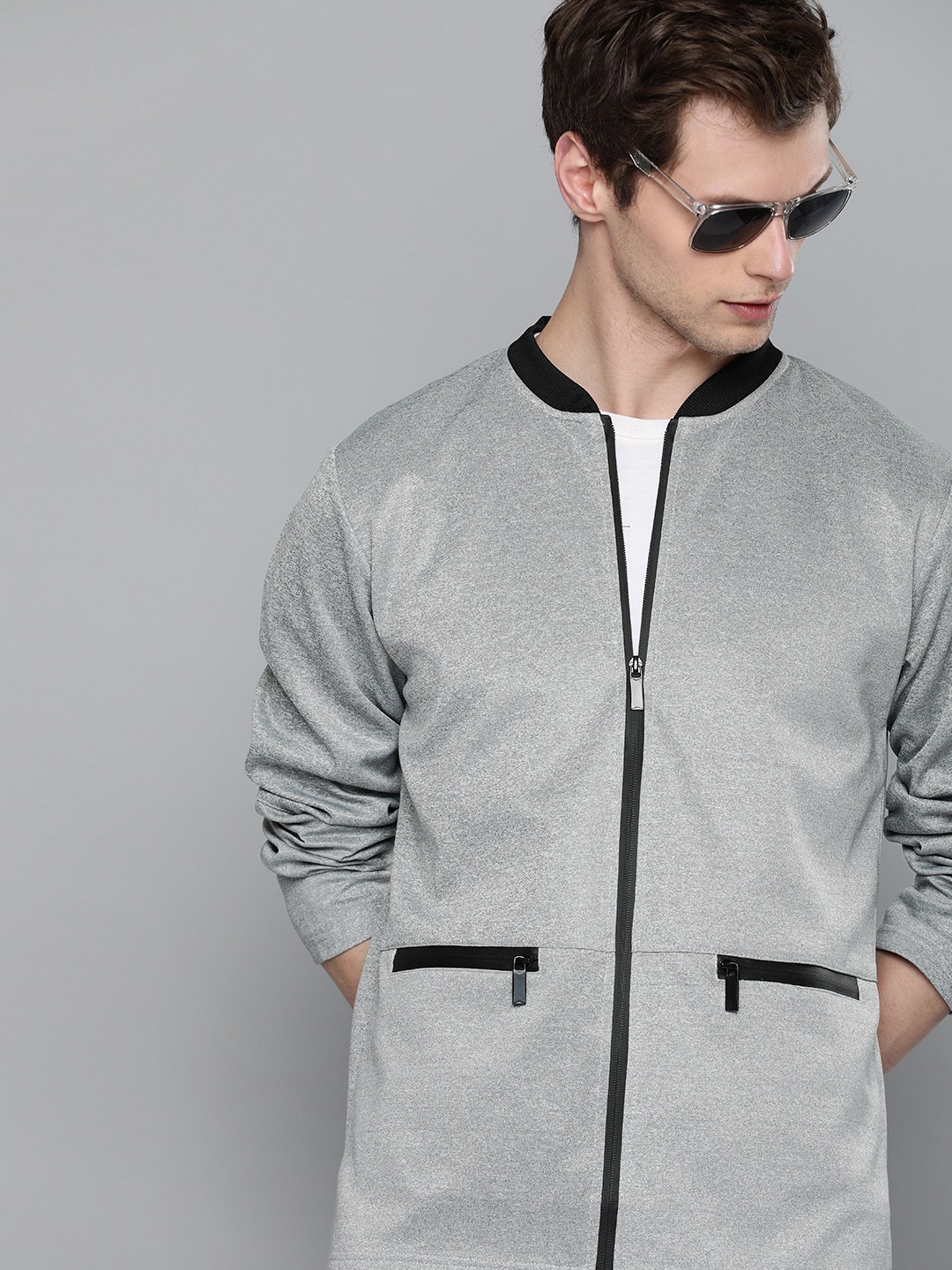 

Harvard Men Grey Solid Sweatshirt