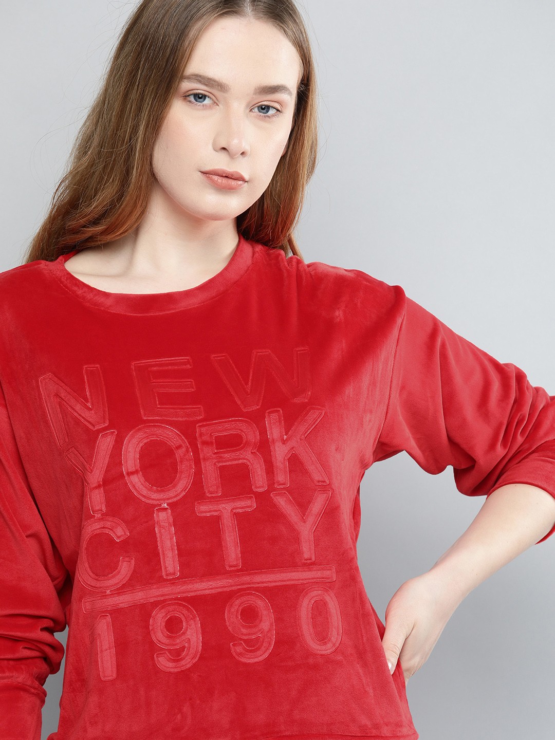 

Harvard Women Red Printed Sweatshirt