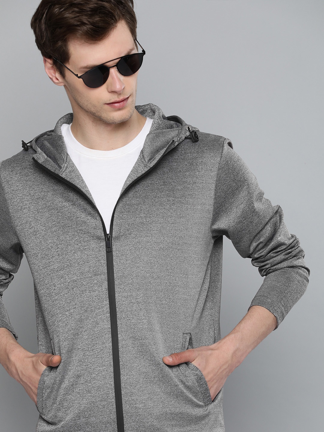 

Harvard Men Charcoal Grey Solid Sweatshirt