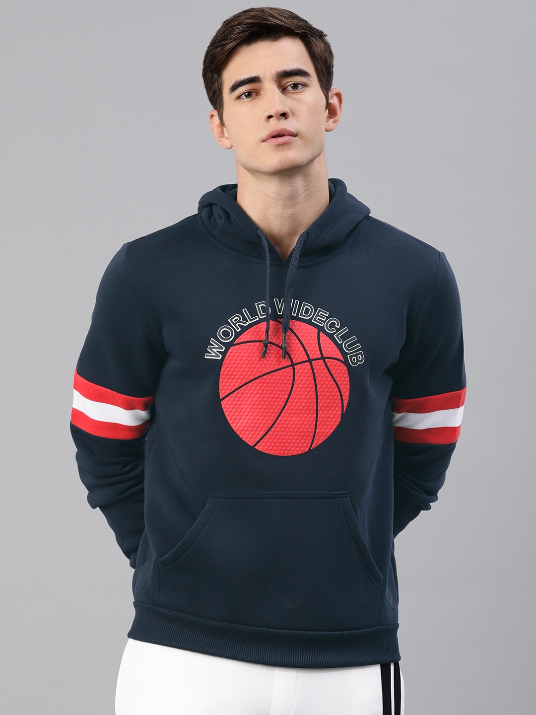 

HRX by Hrithik Roshan Men Navy Blue Printed Sweatshirt