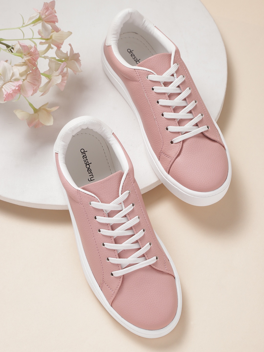 

DressBerry Women Dusty Pink Sneakers