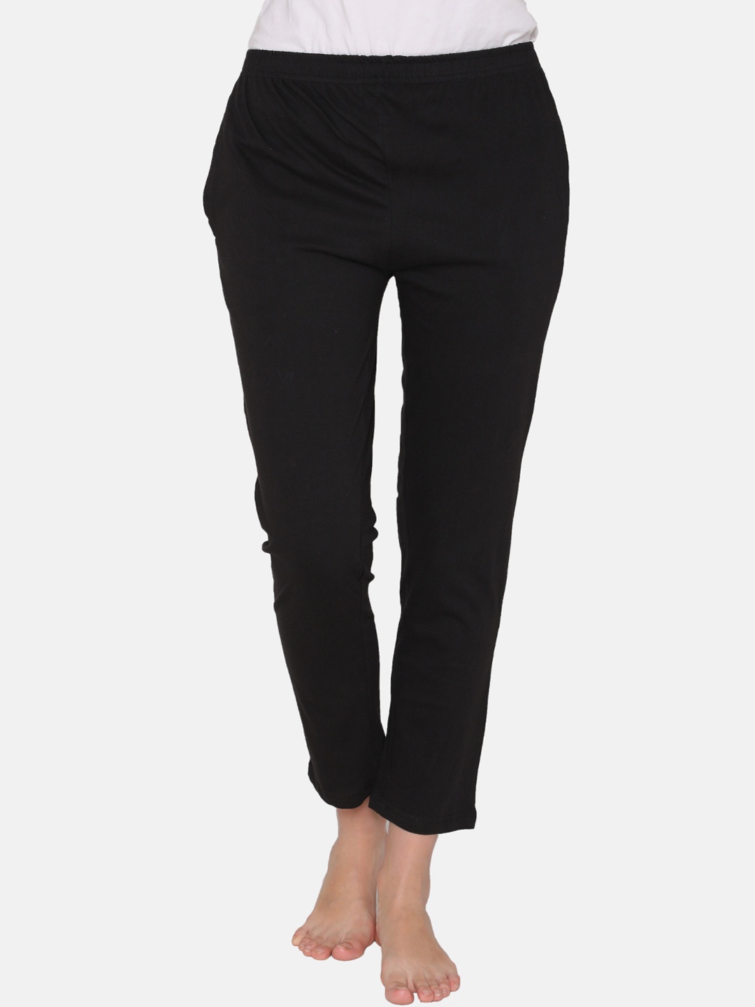 

Clovia Women Black Solid Lounge Pants LB0173P13XL