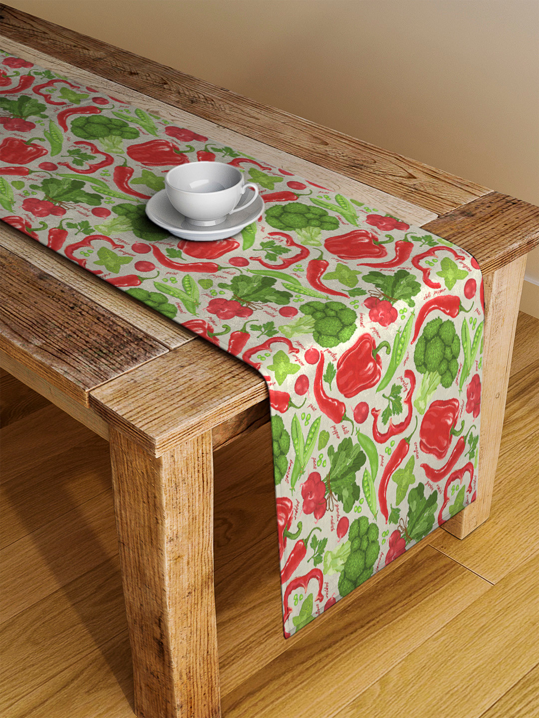 

Alina decor Red & Green Digitally Printed Table Runner