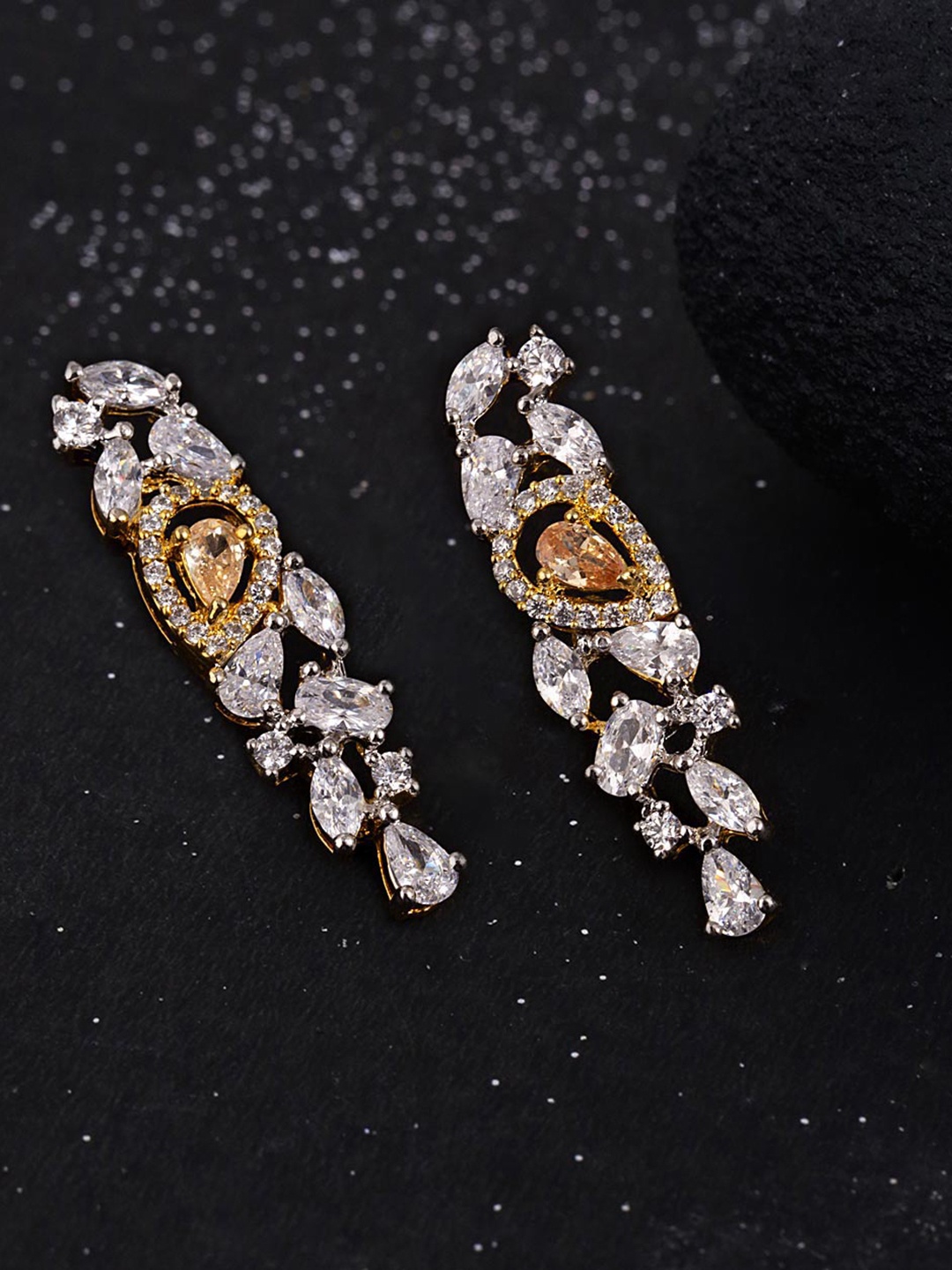 

Voylla Silver-Plated Handcrafted & Beige Floral Studs