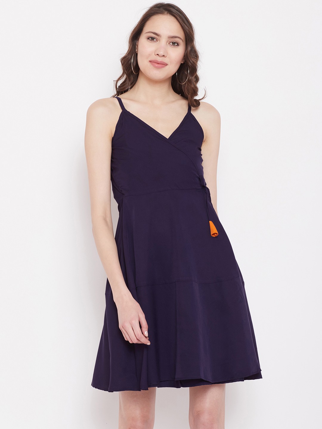 

Alsace Lorraine Paris Women Aubergine Solid Wrap Dress, Purple