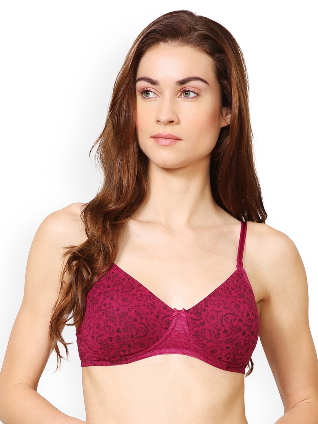 

Van Heusen Printed Non-Wired Non Padded Seamless Antibacterial Shaper Bra, Maroon