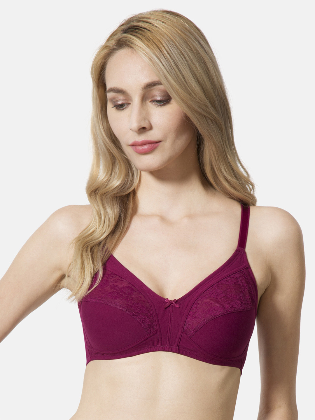 

Van Heusen Women Burgundy Solid Anti Bacterial Wireless Bra- ILIBR1ACSSWW711008