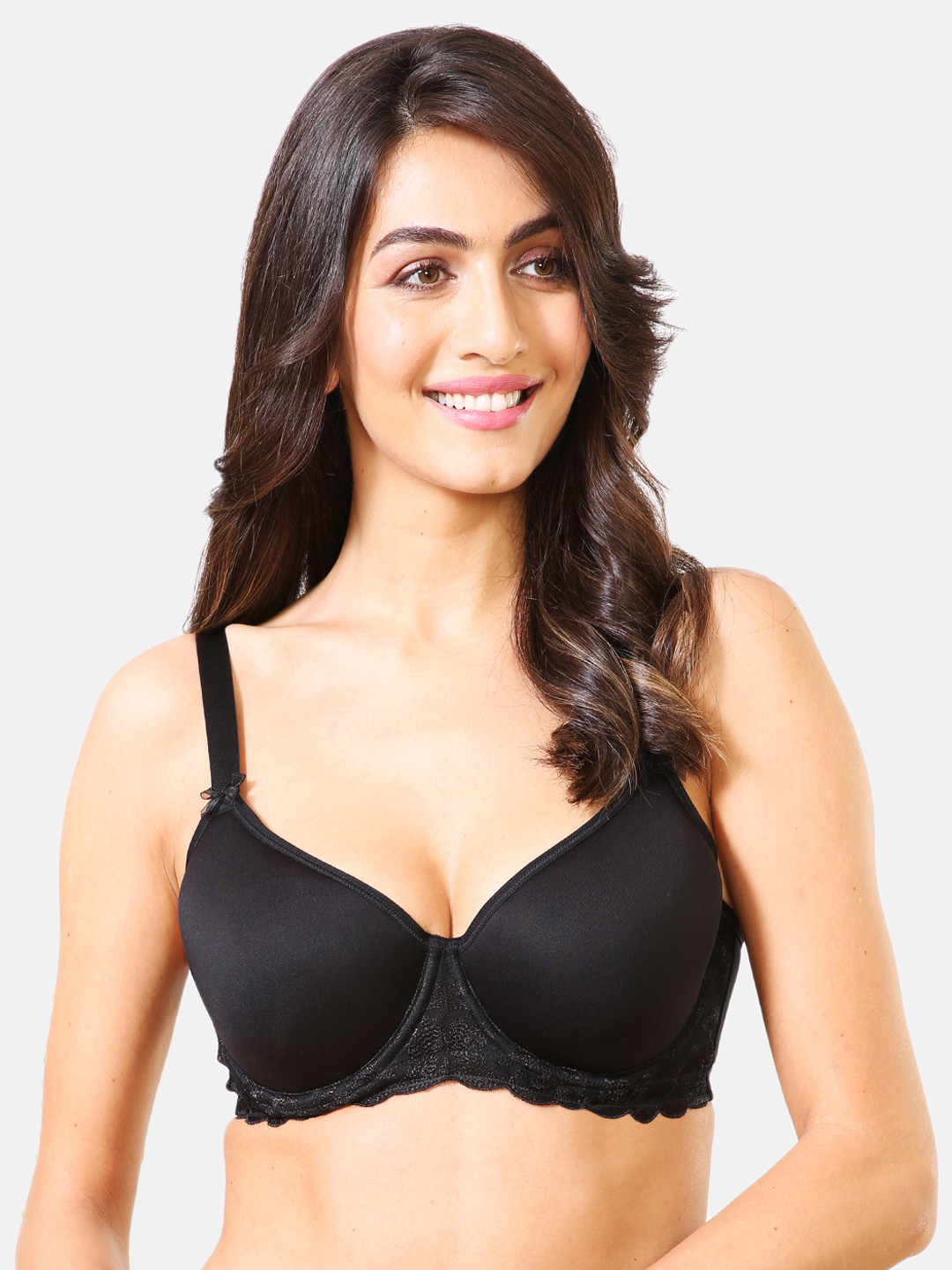 

Van Heusen Women Solid Ultra Light Cups Padded Spacer Cup Bra, Black