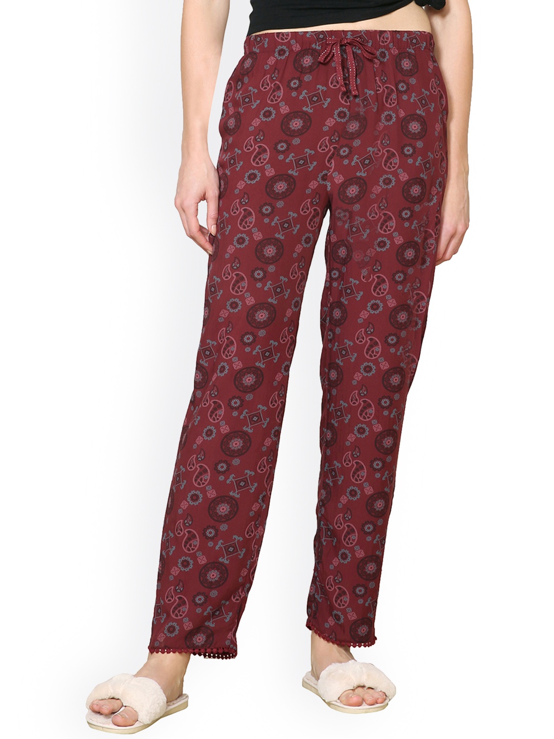 

Van Heusen Women Printed Functional Pocket Ultra Soft Lounge Pants, Brown