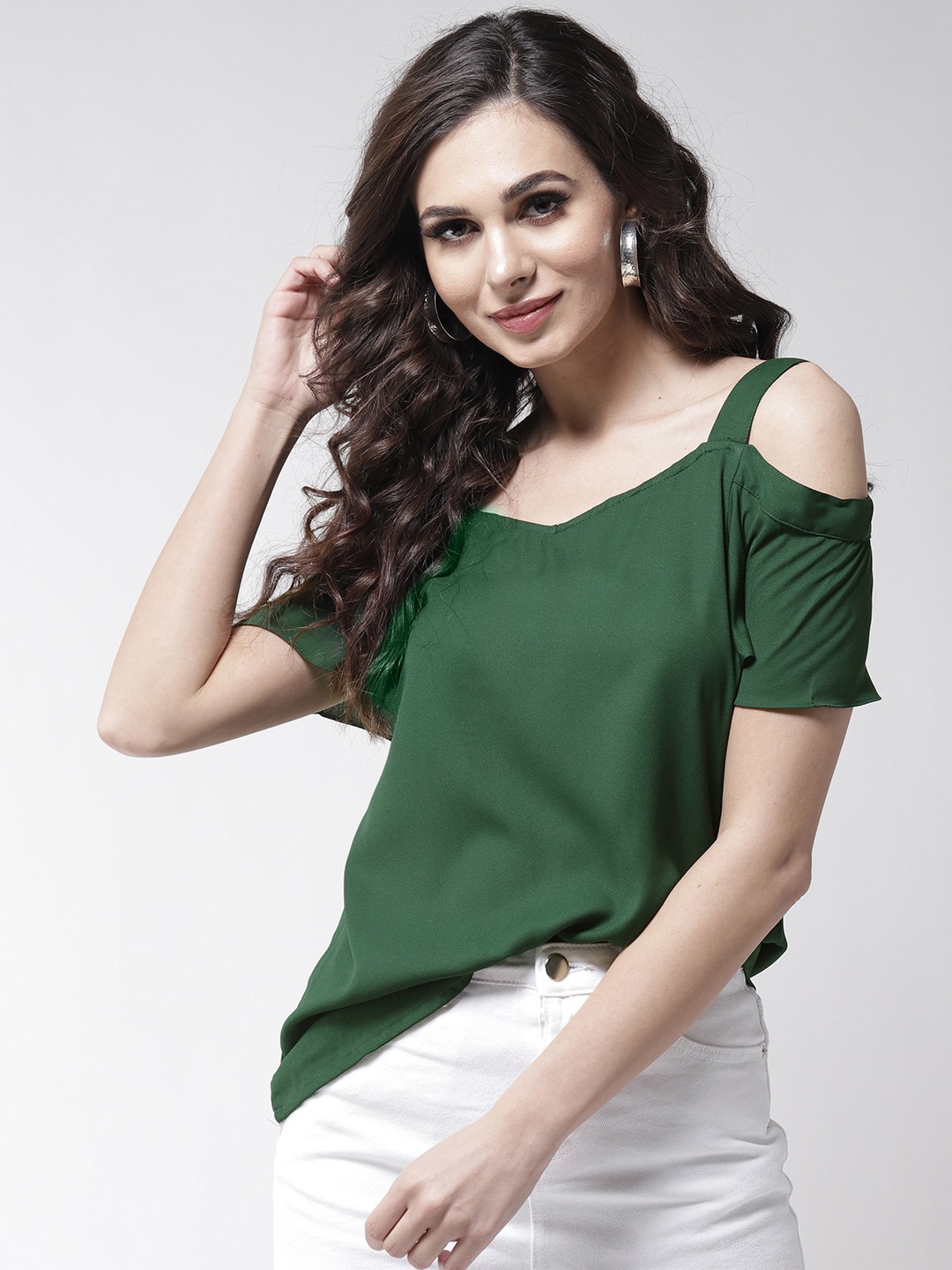 

La Zoire Women Green Solid Top
