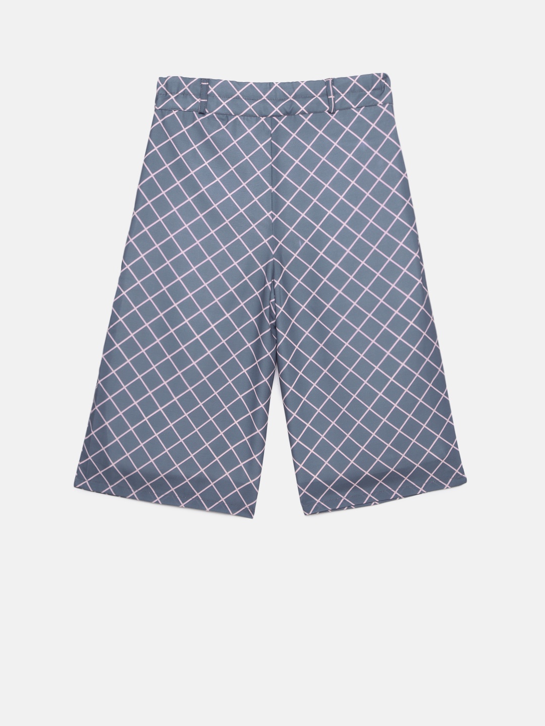 

Peppermint Girls Grey Checked Flared Palazzos