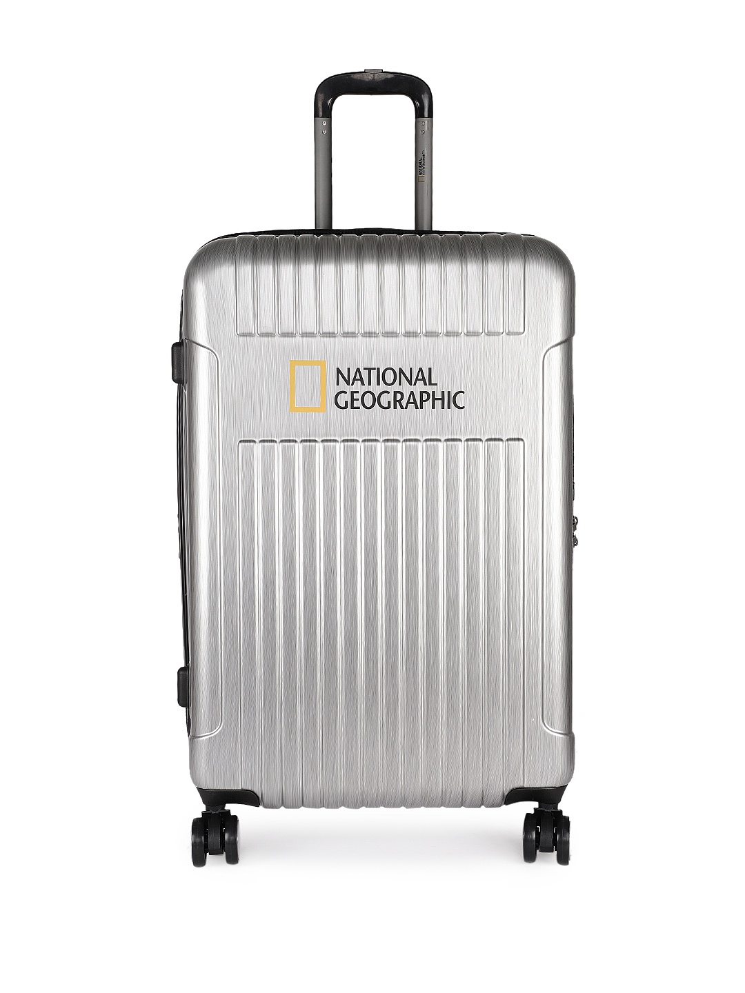 

National Geographic Silver-Toned Textured Transit Large Trolley Suitcase - 71cm