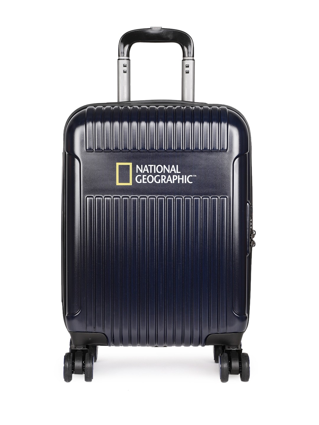 

National Geographic Unisex Navy Blue Patterned Transit 49cm Cabin Trolley Suitcase