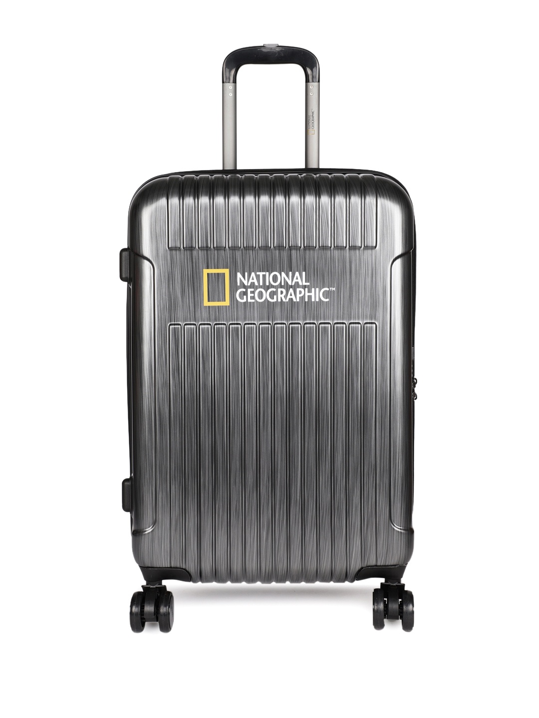

National Geographic Textured Transit 60cm Medium Trolley Suitcase, Silver