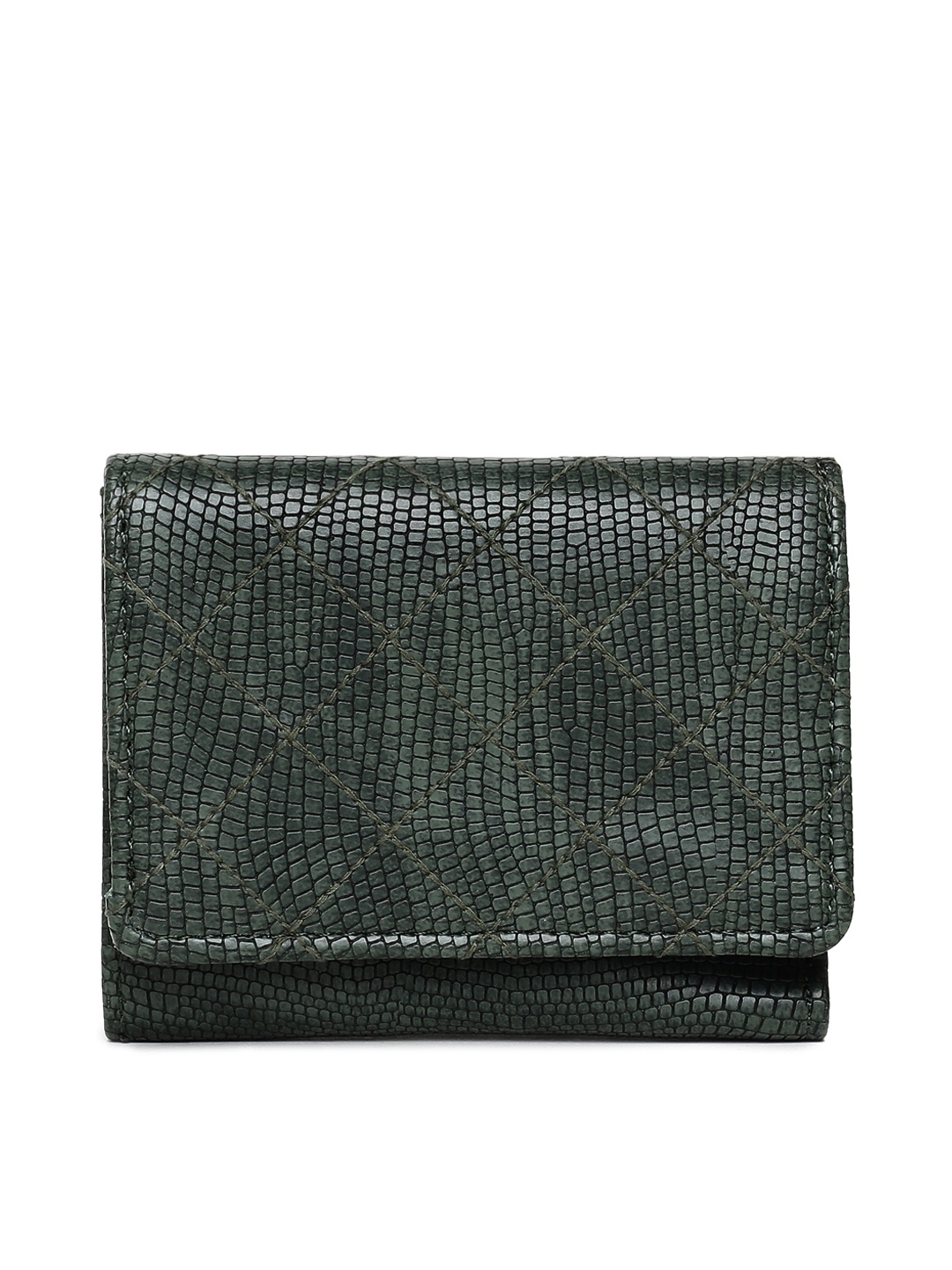 

Baggit Women Green Textured Two Fold Wallet