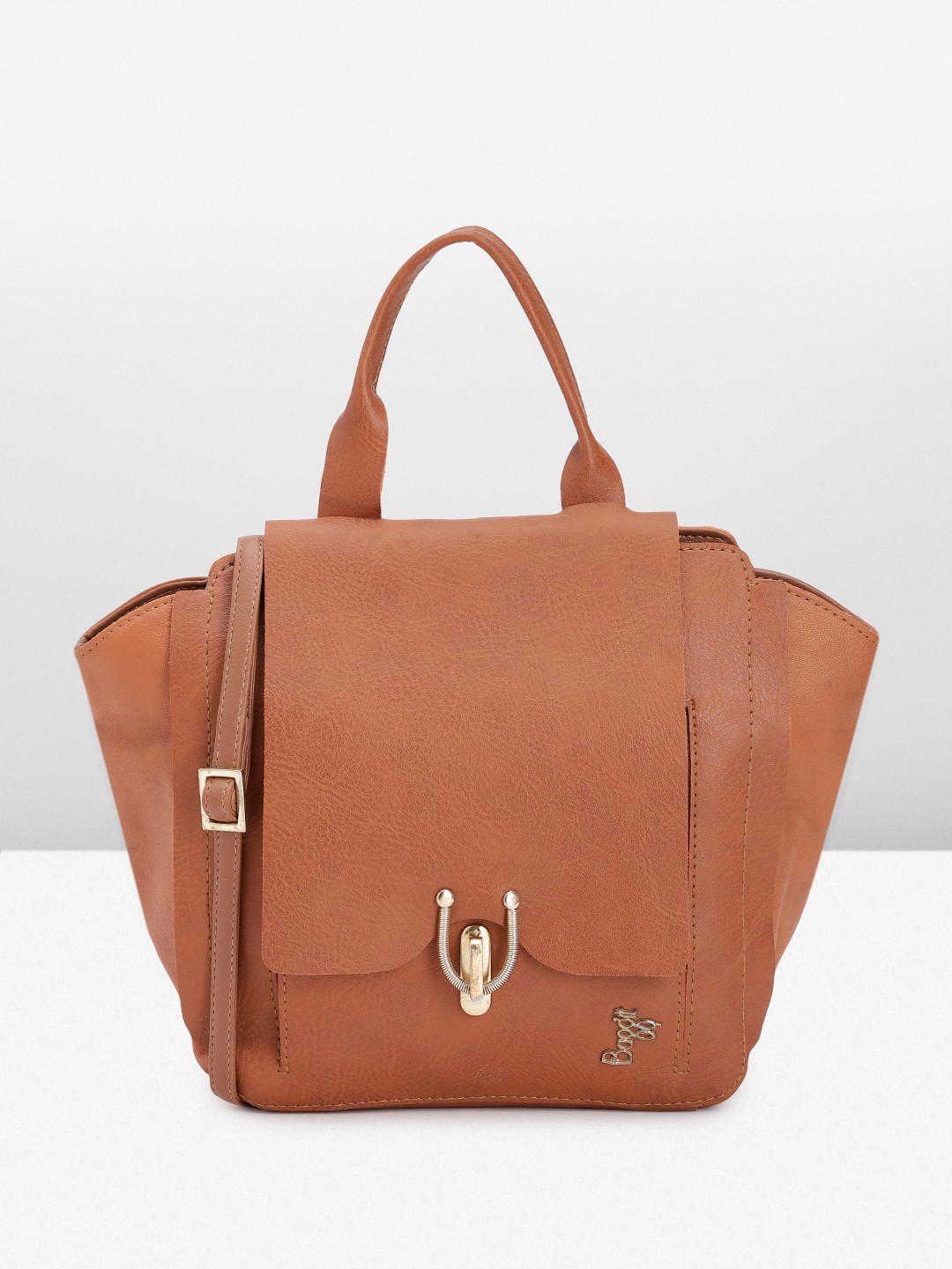 

Baggit EKO ZINGA Textured Satchel, Tan