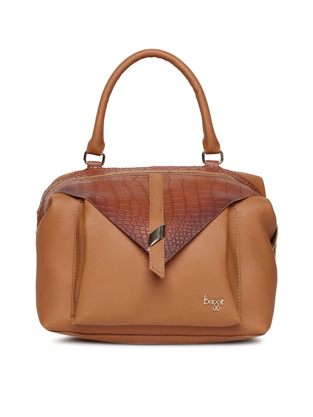 

Baggit Tan Brown Textured Handheld Bag