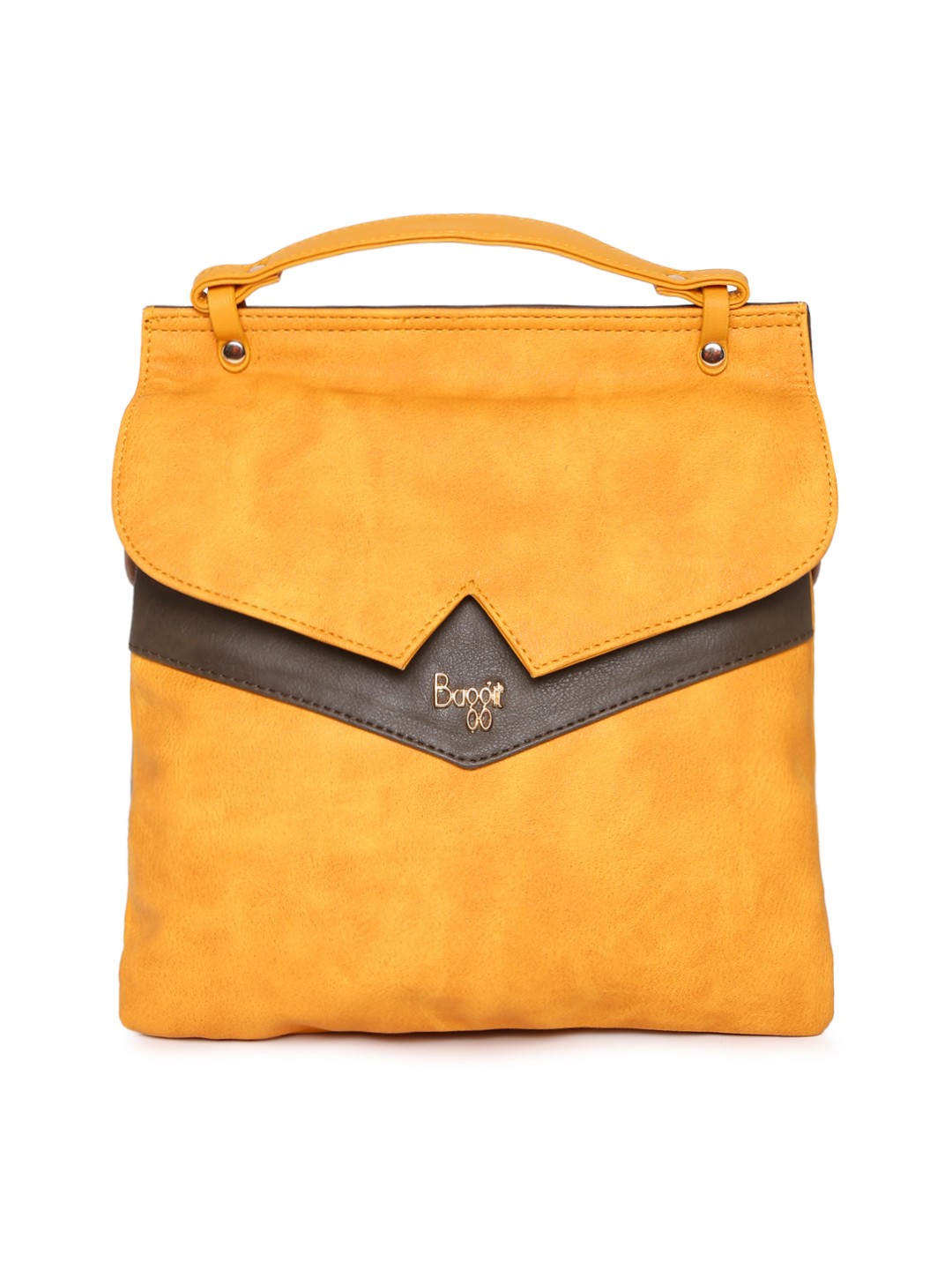 

Baggit Yellow & Brown Solid Sling Bag