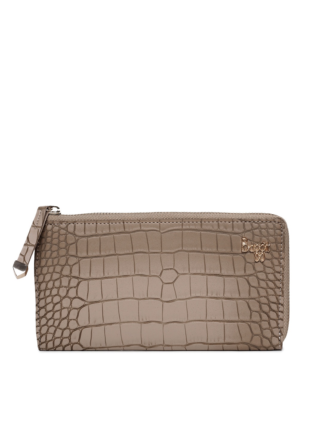 

Baggit Women Beige Textured Zip Around Wallet