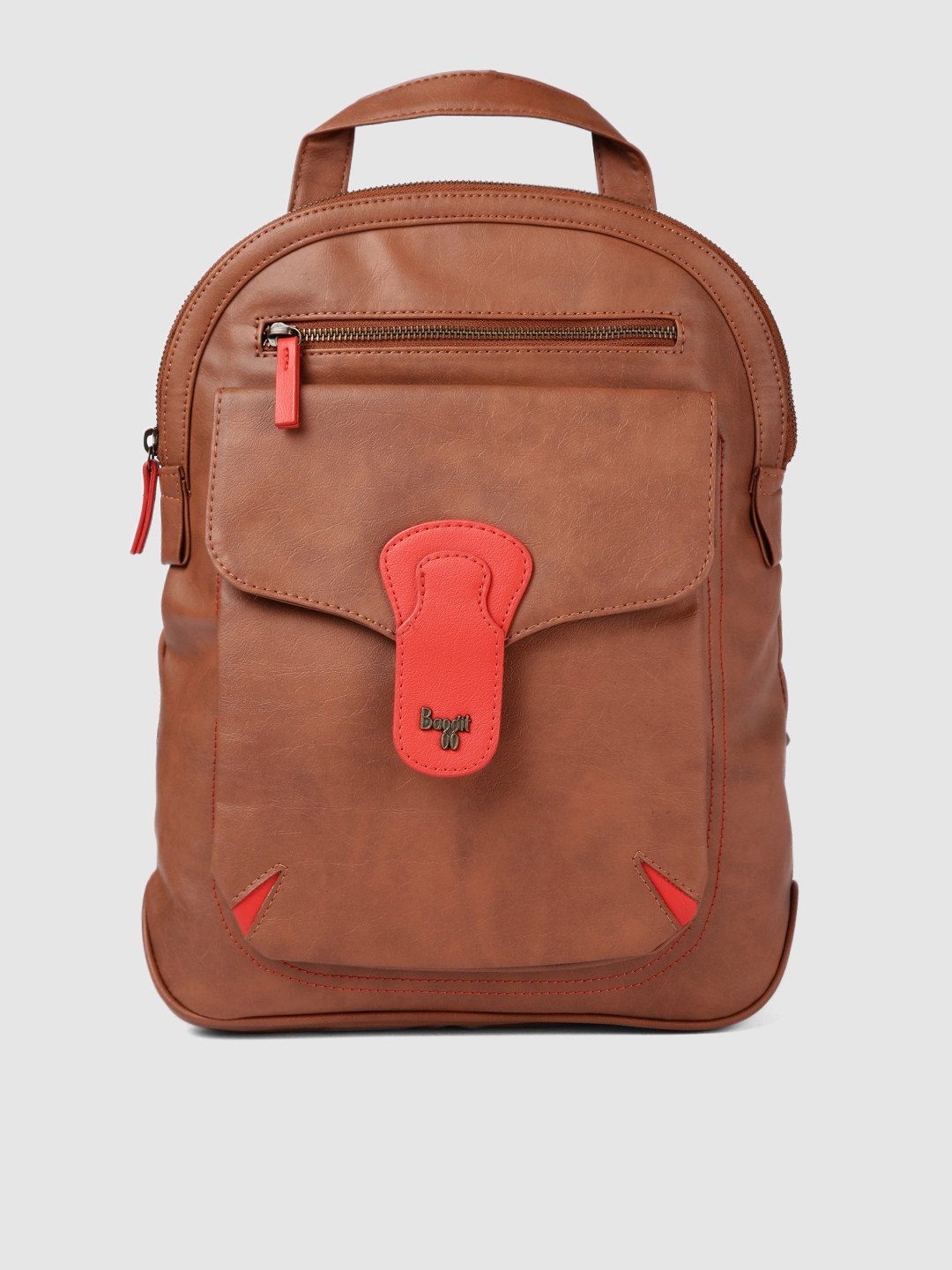 

Baggit Women Tan Brown Solid Backpack