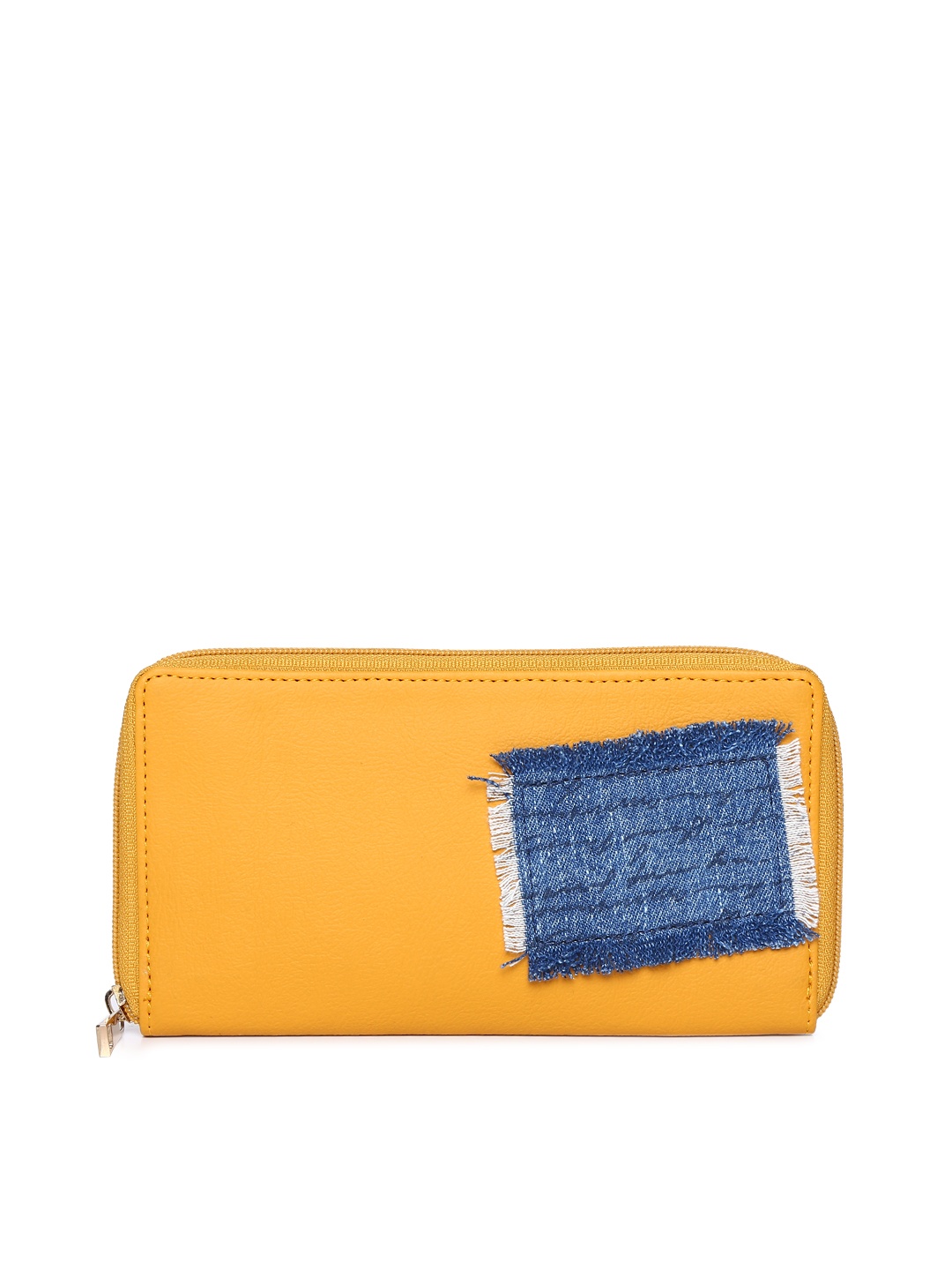 

Baggit Women Mustard Yellow Solid Zip Around Wallet