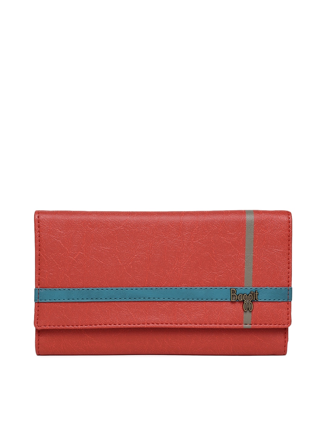 

Baggit Women Red Solid Three Fold Wallet