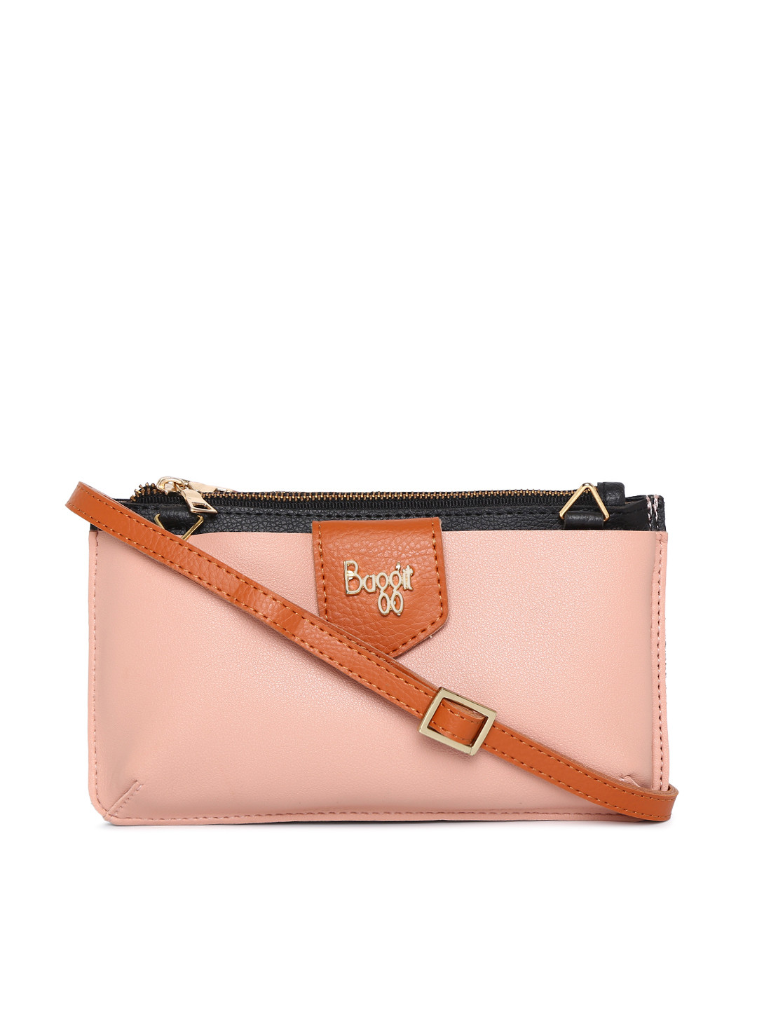 

Baggit Pink & Black Colorblocked Sling Bag