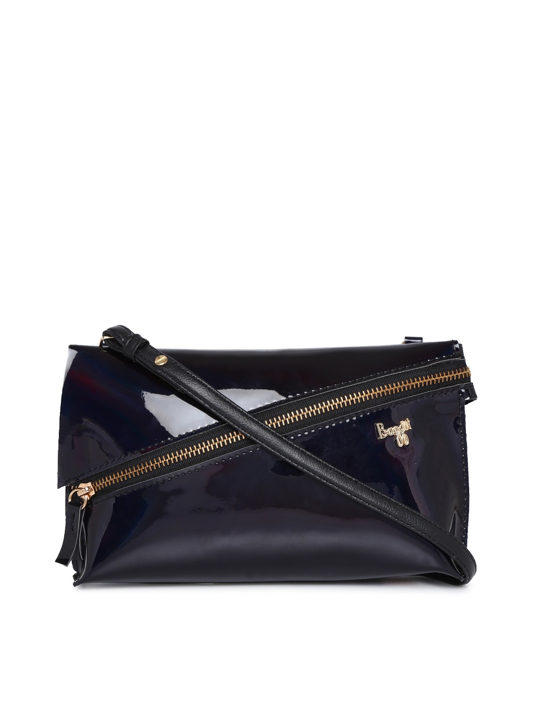 

Baggit Navy Blue Solid Sling Bag