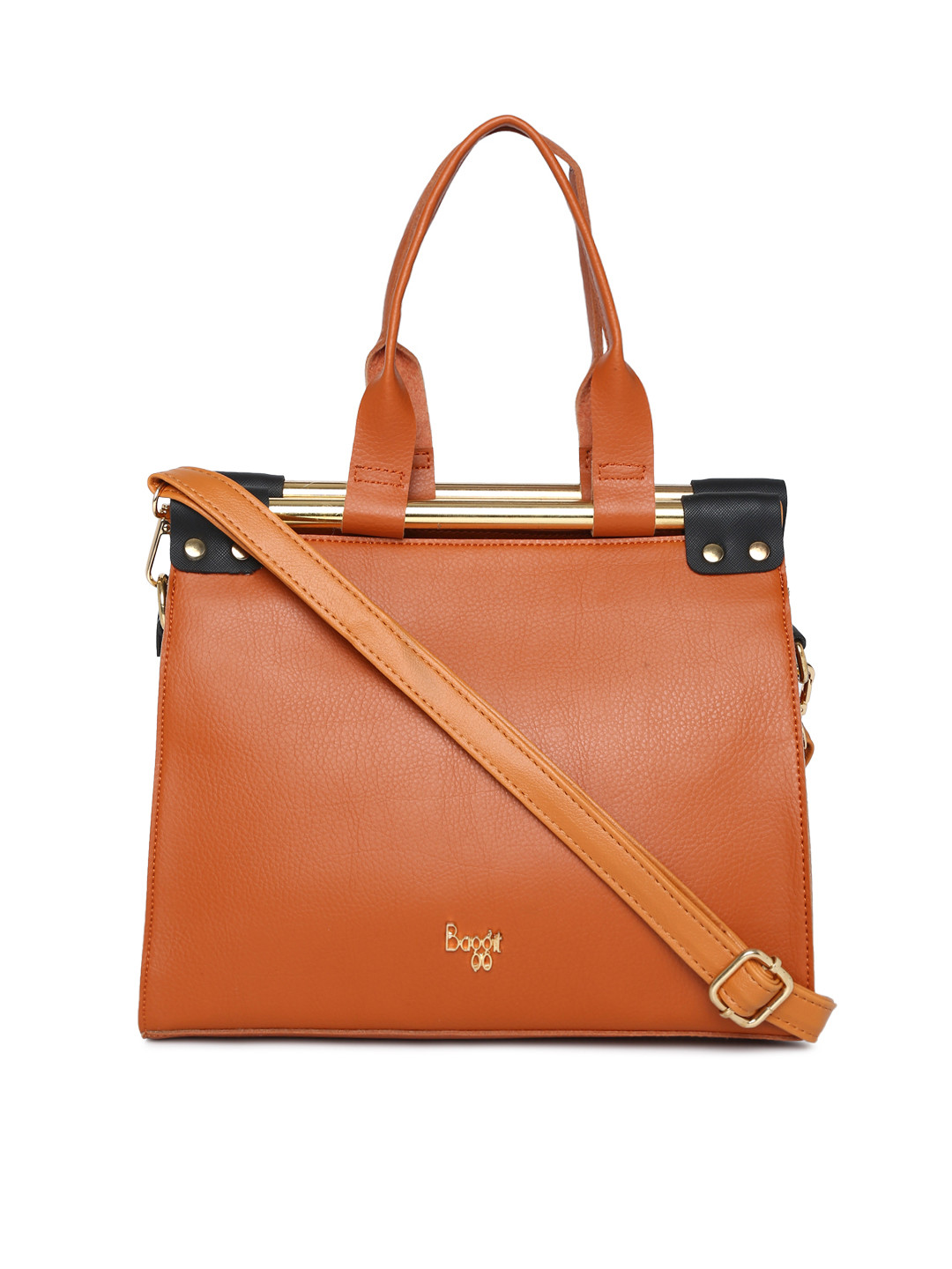 

Baggit Tan Brown Solid Handheld Bag
