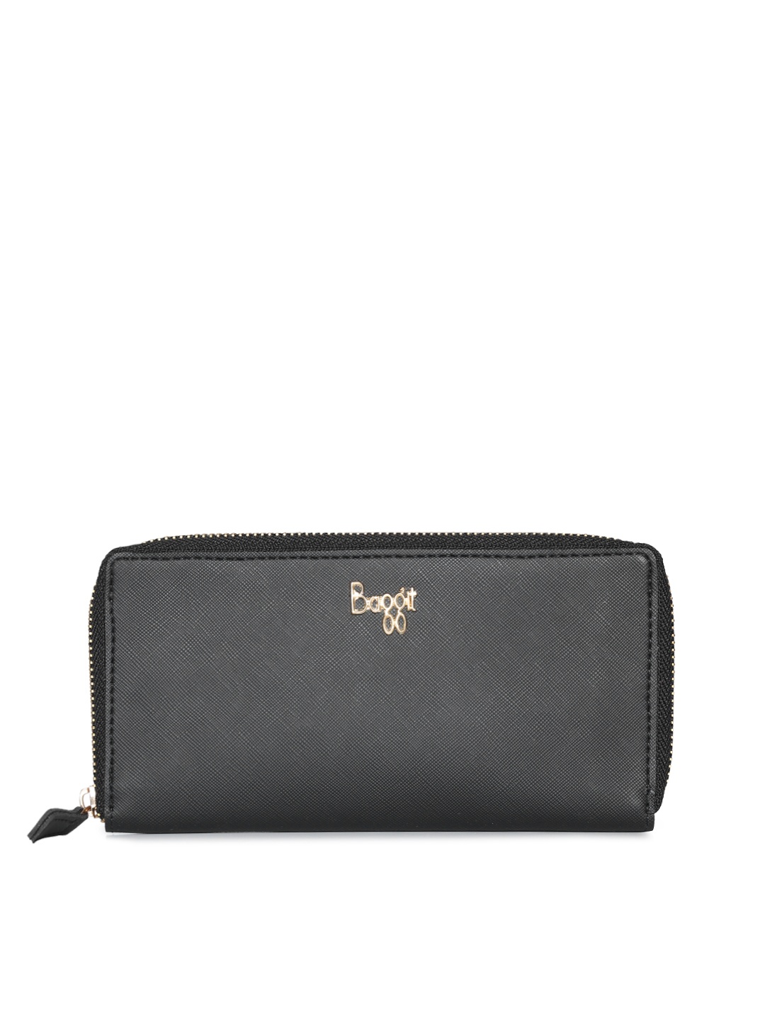 

Baggit Women Charcoal Black Solid Zip Around Wallet