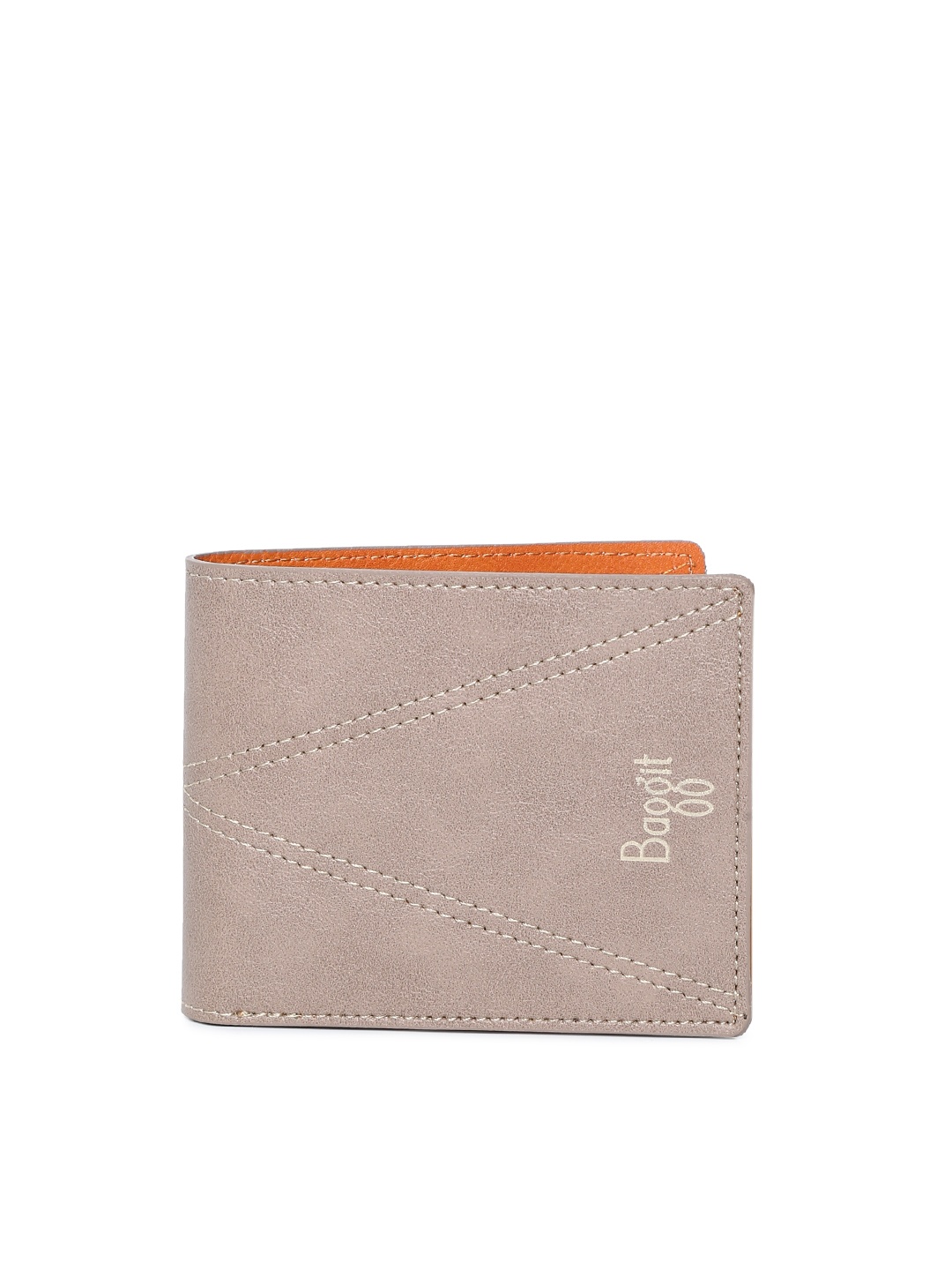 

Baggit Men Beige Solid Two Fold Wallet