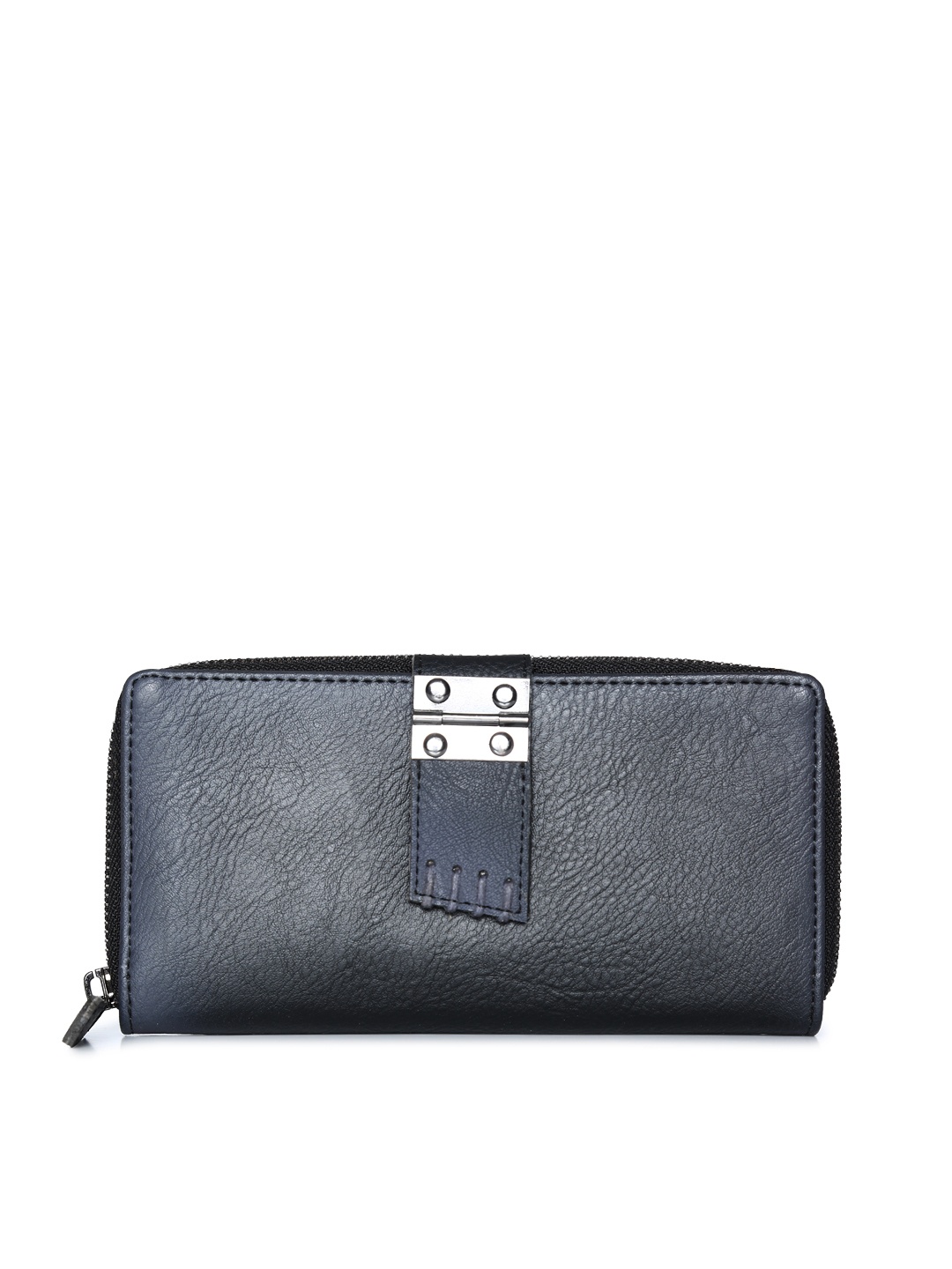 

Baggit Women Black Solid Zip Around Wallet