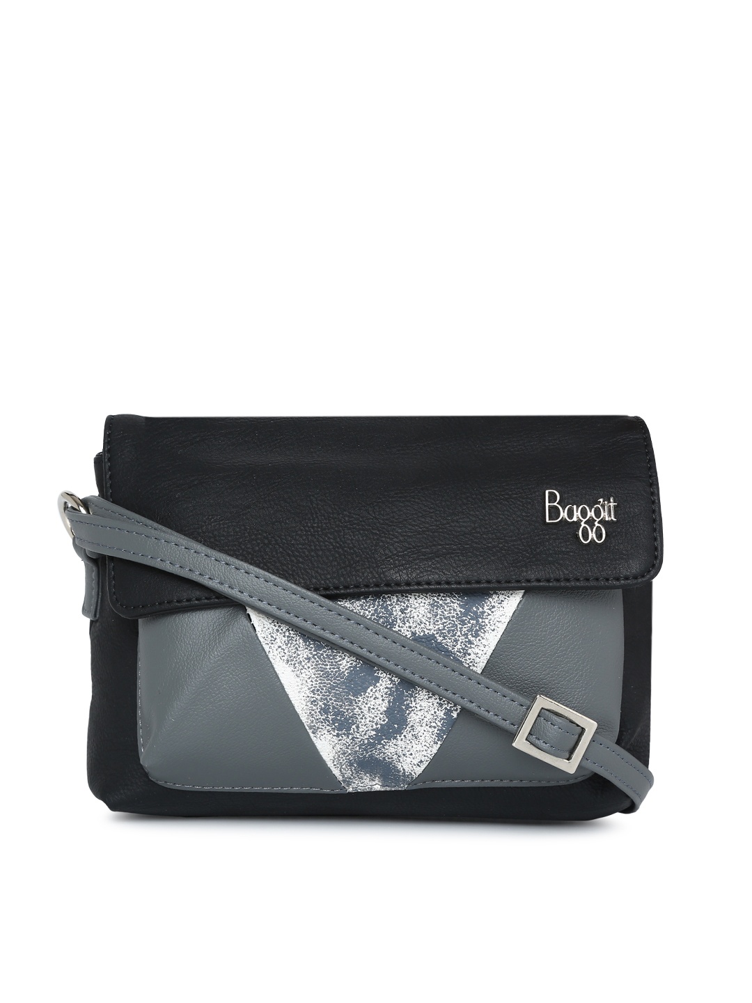 

Baggit Black & Green Printed Sling Bag