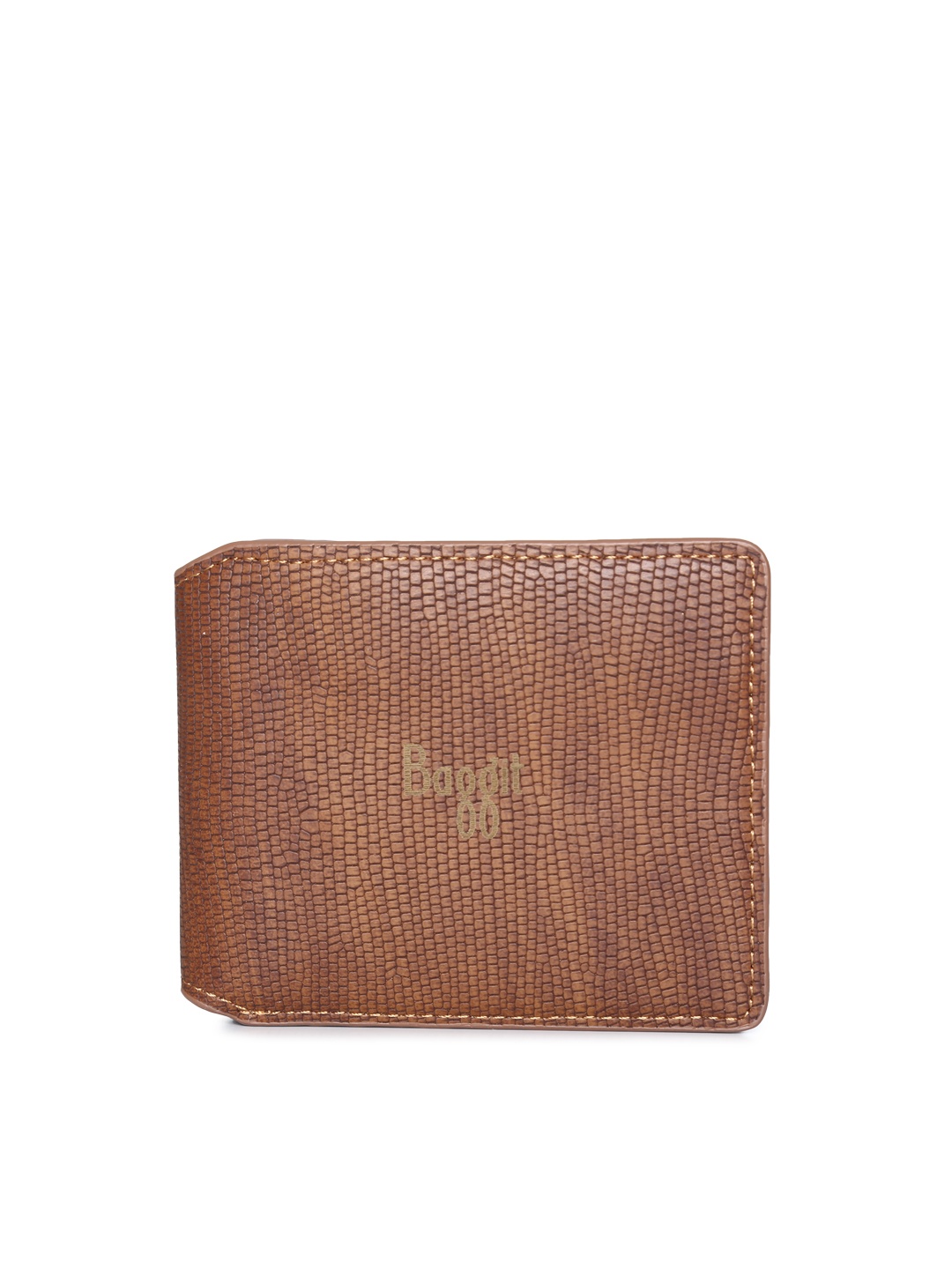 

Baggit Men Brown Textured Two Fold Wallet
