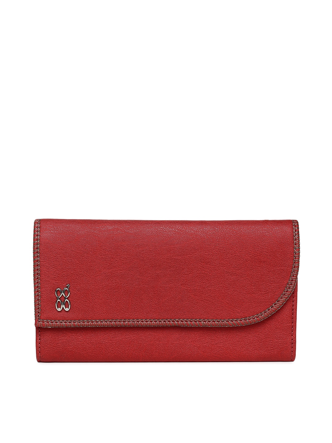 

Baggit Women Red Solid Three Fold Wallet