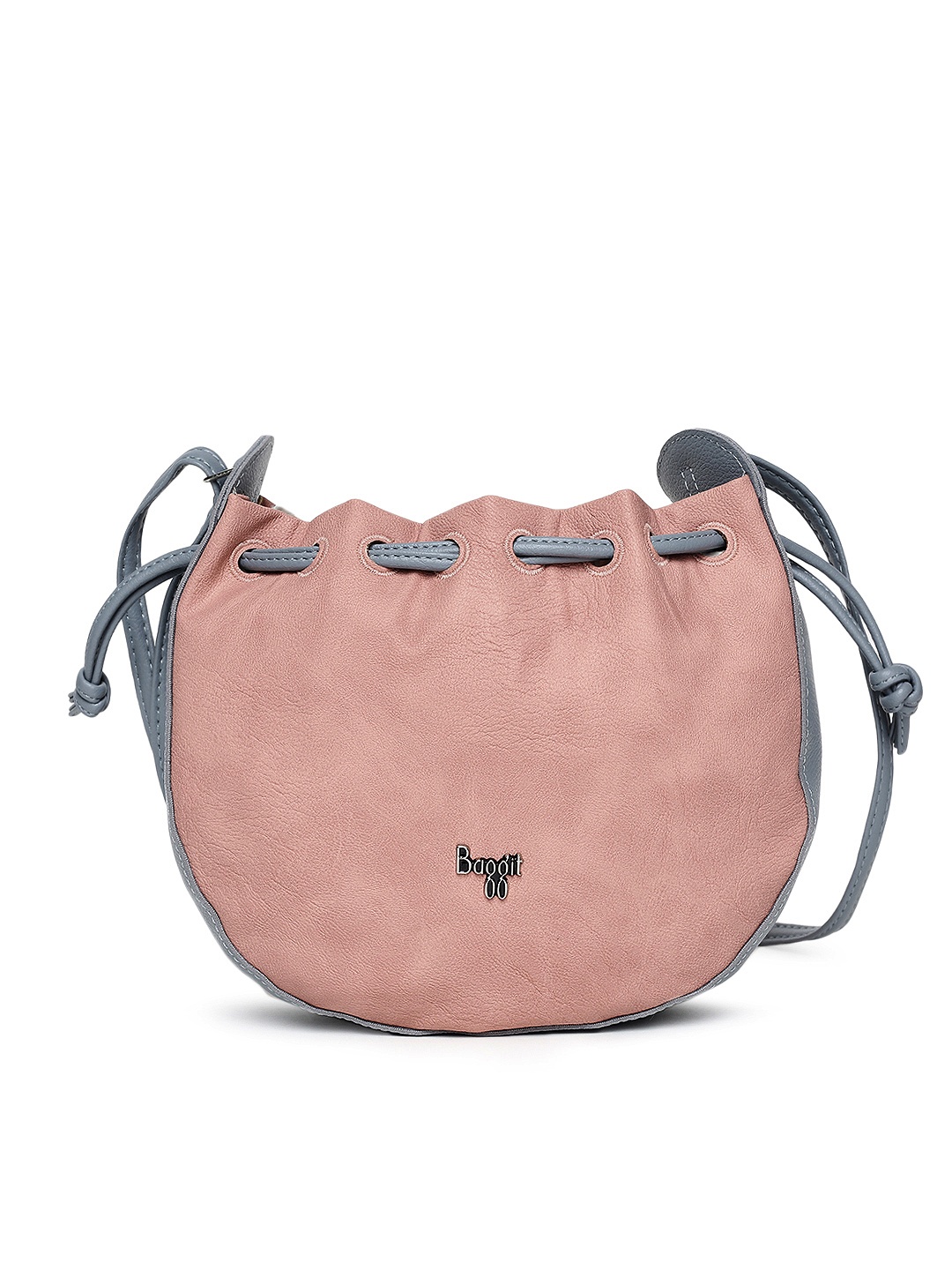 

Baggit Pink & Blue Solid Sling Bag