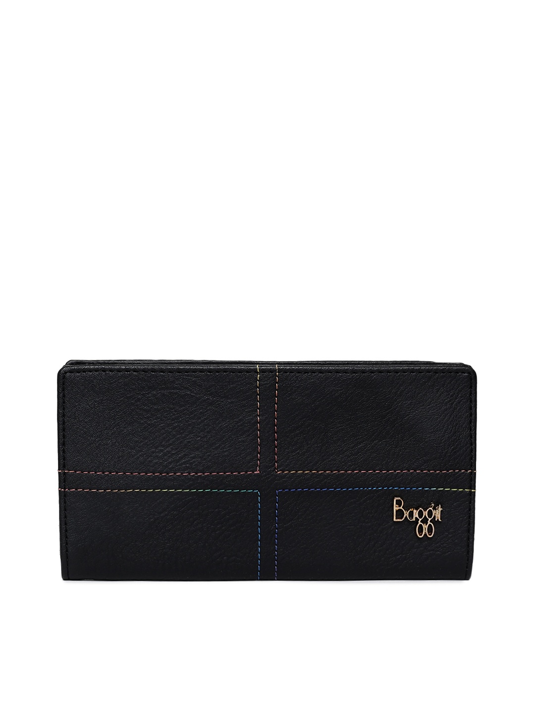 

Baggit Women Black Solid Two Fold Wallet