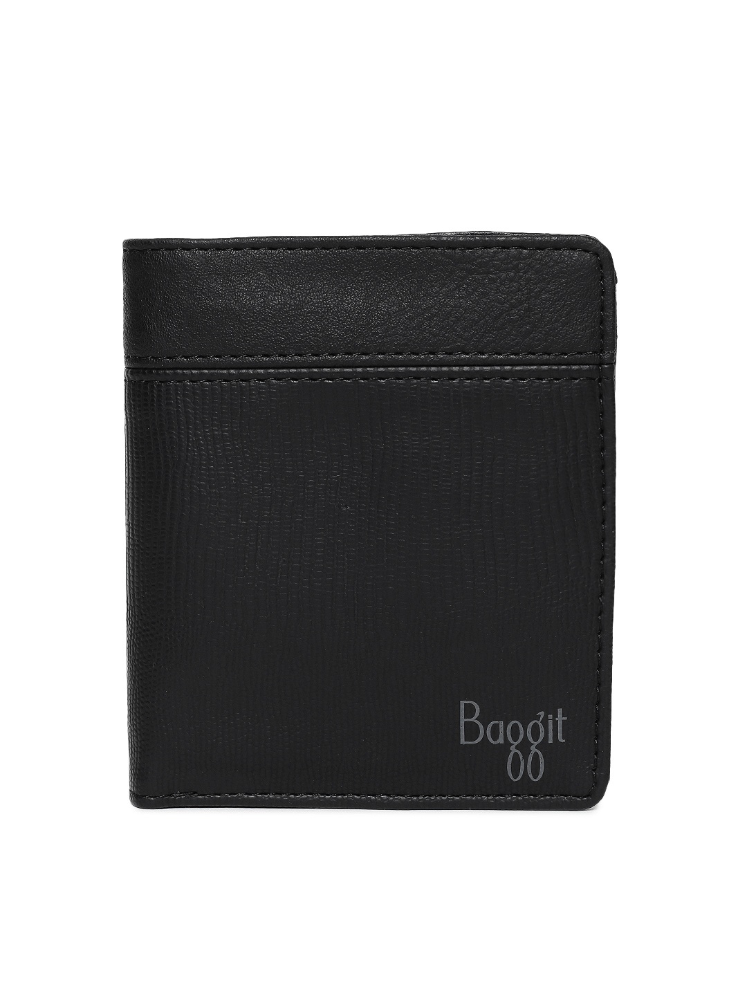 

Baggit Men Black Solid Two Fold Wallet