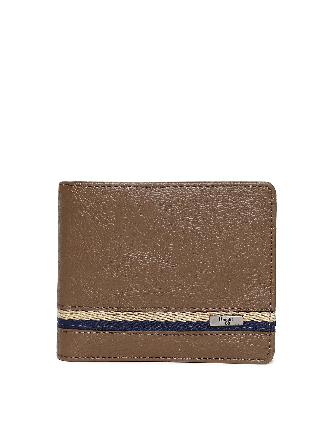 

Baggit Men Brown Solid Two Fold Wallet