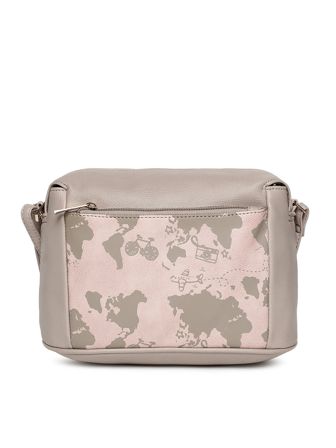 

Baggit Beige & Pink Printed Sling Bag