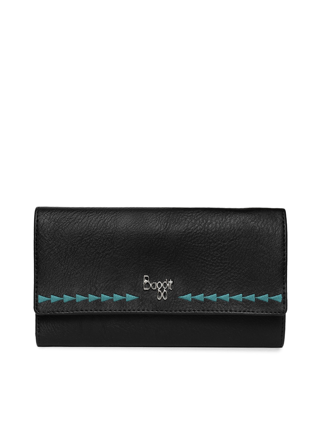 

Baggit Women Black Solid Three Fold Wallet