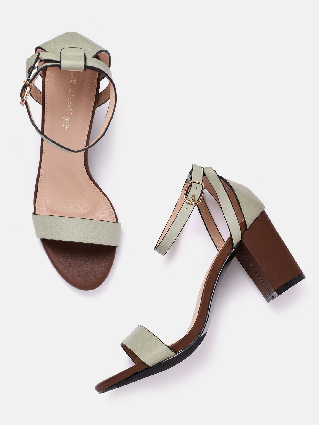 

all about you Women Mint Green Solid Block Heels