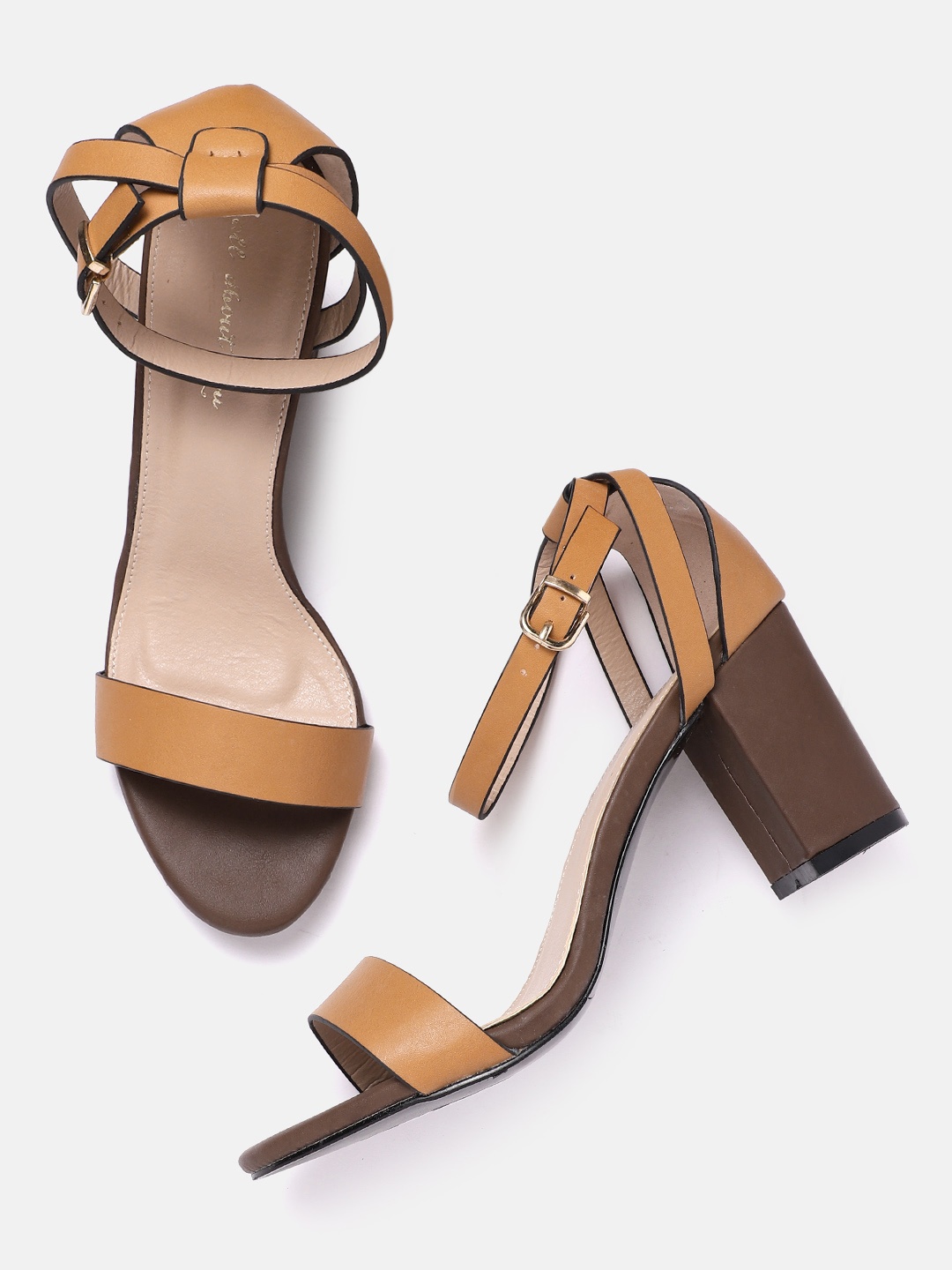 

all about you Women Tan Brown Solid Block Heels
