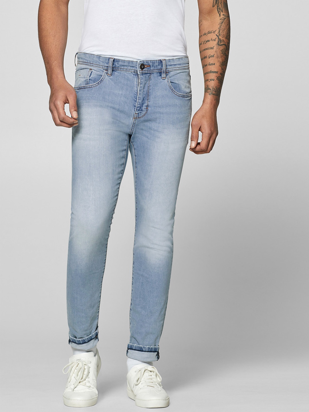 

ESPRIT Men Blue Skinny Fit Mid-Rise Clean Look Stretchable Jeans