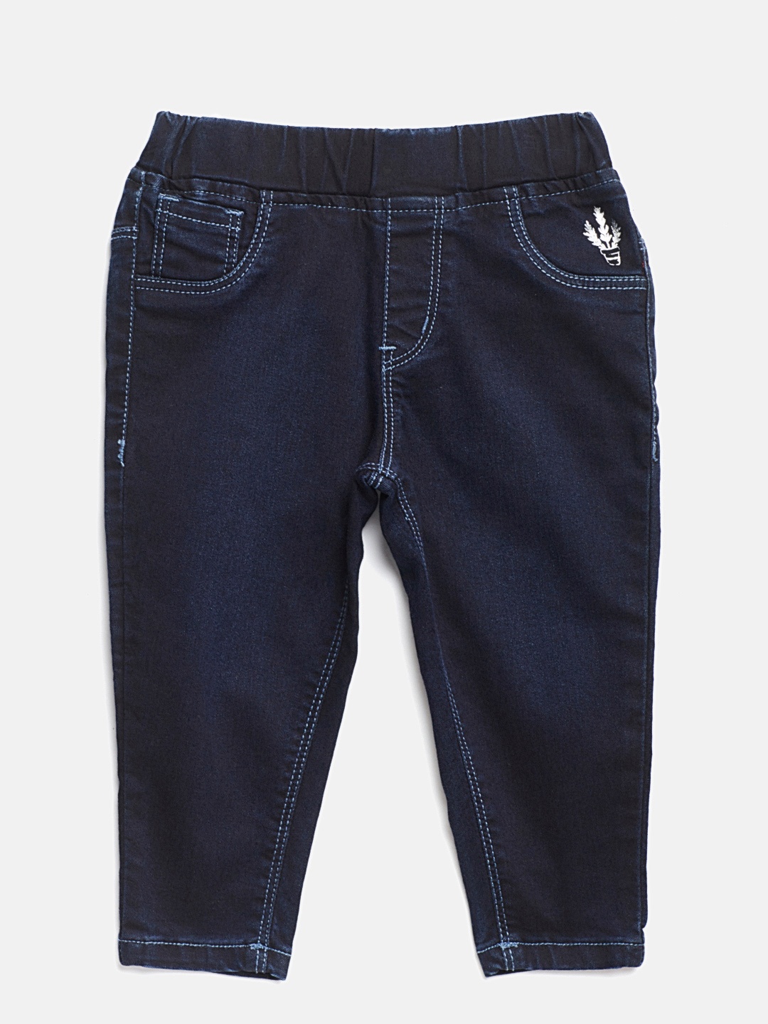 

Palm Tree Girls Navy Solid Denim Jeggings, Navy blue