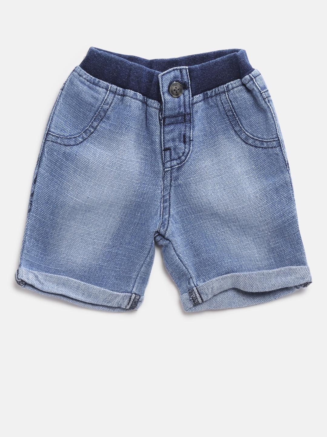 

Gini and Jony Boys Blue Washed Regular Fit Shorts