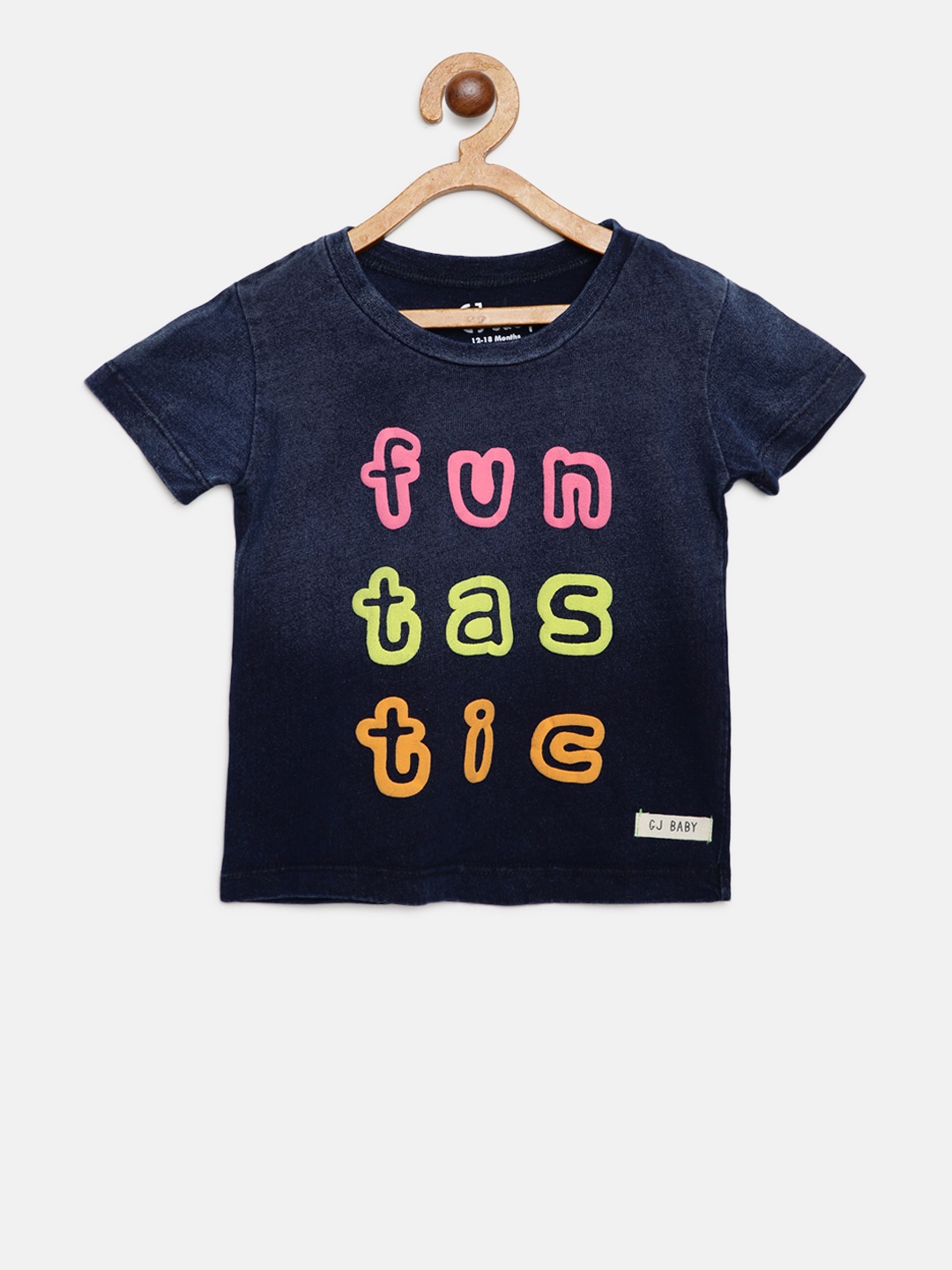 

Gini and Jony Boys Navy Blue Printed Round Neck T-shirt