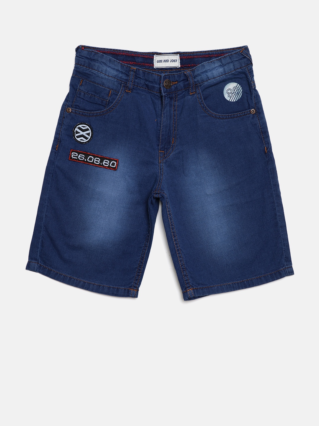 

Gini and Jony Boys Blue Washed Regular Fit Denim Shorts