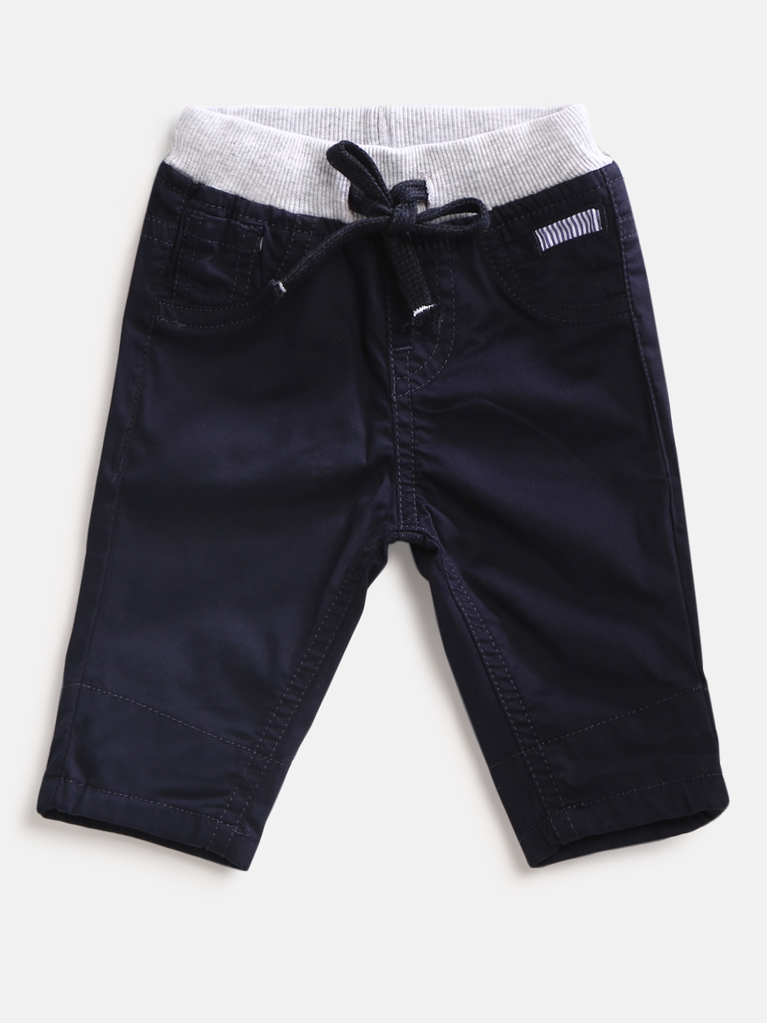 

Gini and Jony Boys Navy Blue Regular Fit Solid Trousers